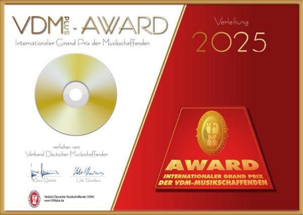 VDMplus AWARD 2025 - Die goldene CD für Musikschaffende des VDMplus VDMplus AWARD 2025 - Die goldene CD für Musikschaffende des VDMplus